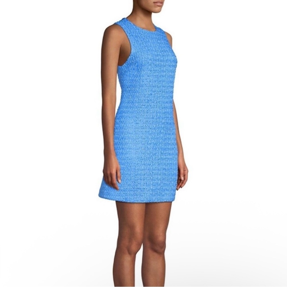Alice + Olivia Sky Blue Tweed Mini Dress